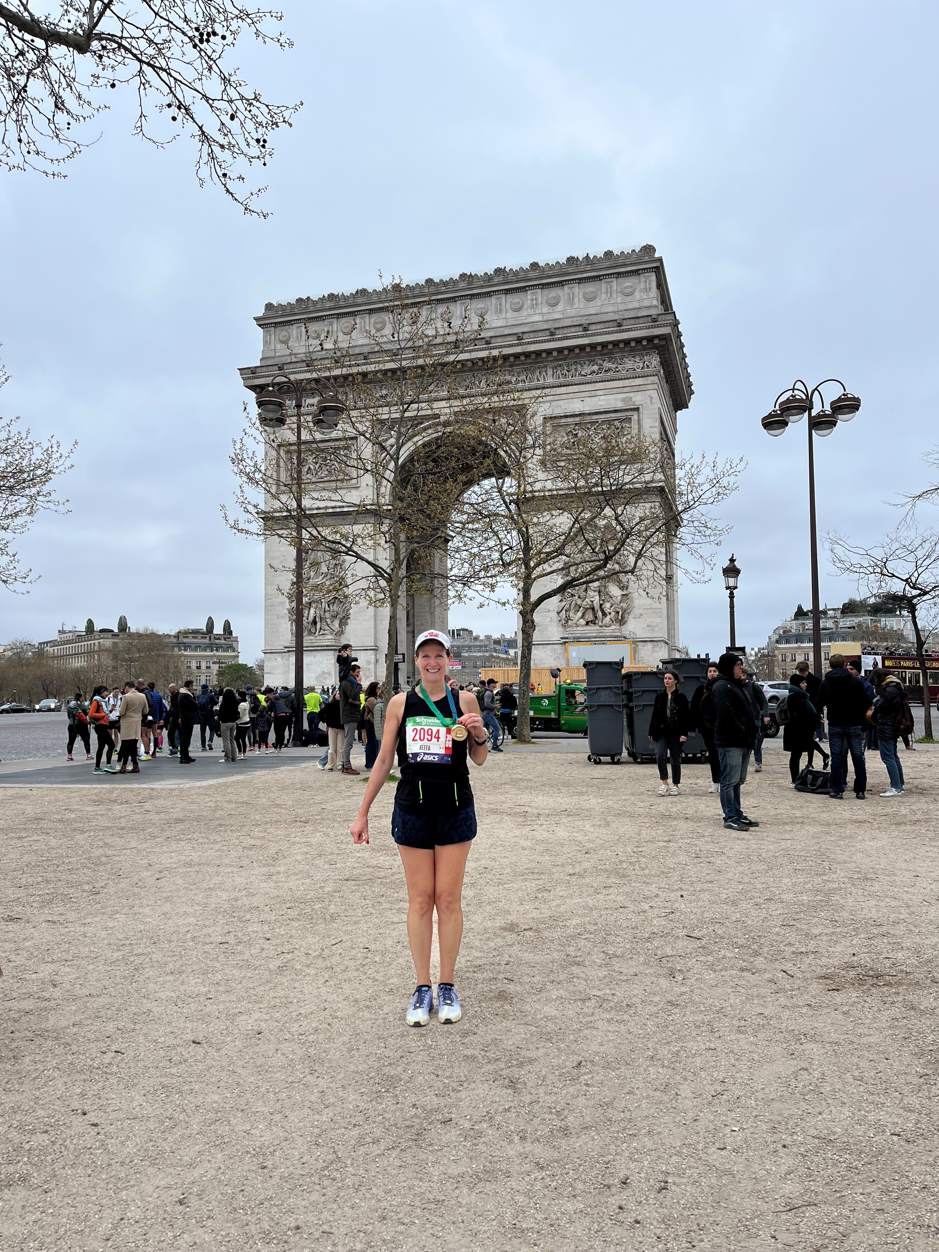 Paris Marathon finish at Arc de Triomphe